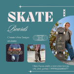 Skate Cota Moderna Pessoal Hippopotamus Brown<br><div class="desc">Apresentando um hipopótamo e as palavras 'Não olhe para trás' Mude o nome do seu próprio skate personalizado.</div>