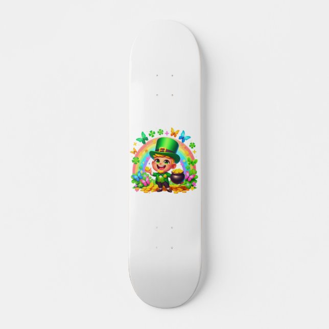Skate Cotovelo-Arco-Íris Cujo duto é Dourado (Frente)