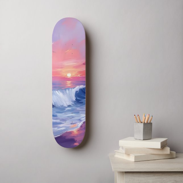 Skate Cotton Candy Cove | Pink Ocean Watercolor (Arte de parede)
