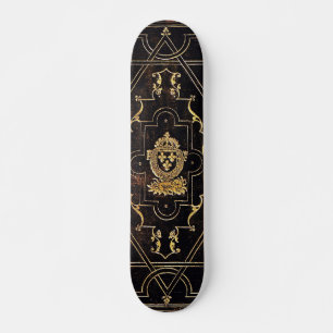 Skate Couro Vintage Falln e Dourado