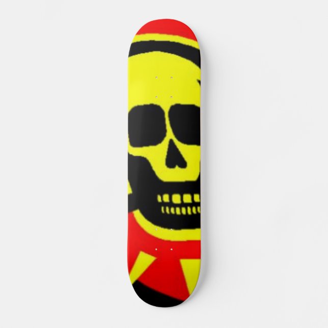 Skate Crânio Amarelo (Frente)