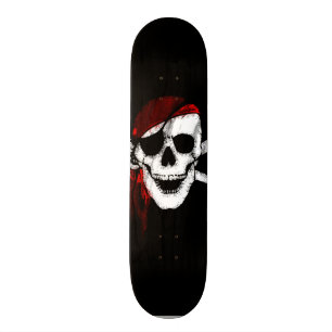 Skate Crânio assustador e Crossbones do pirata