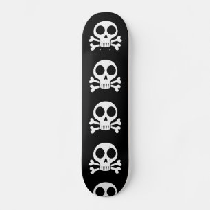 Skate crânio assustador em um fundo preto