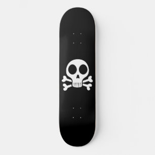 Skate crânio assustador em um fundo preto