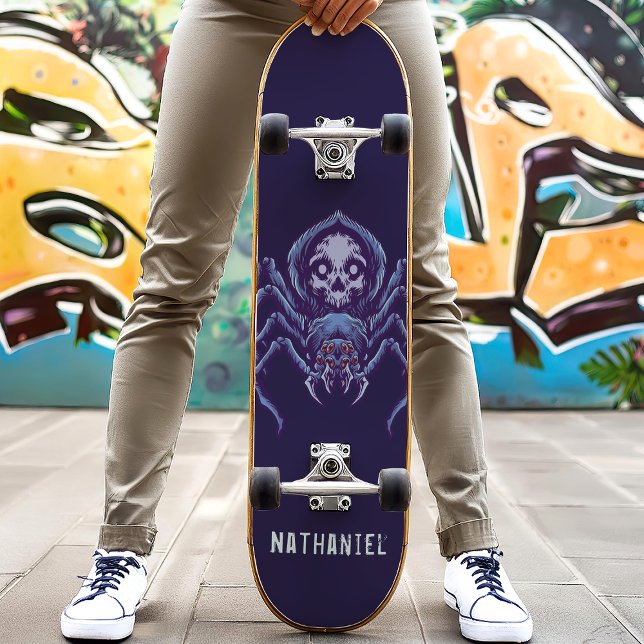 Skate Crânio de Aranha Nome Personalizado (Criador carregado)