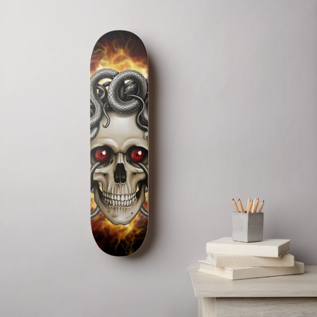 Skate Crânio de Medusa (Arte de parede)