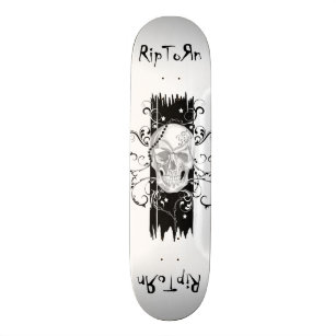 Skate Crânio & plataforma preto e branco filigrana do