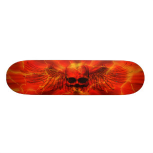 Skate Crânio voado da lava explosão vermelha