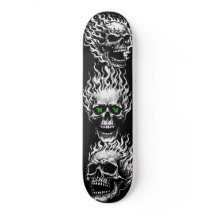 Cránios Flamejantes Personalizados