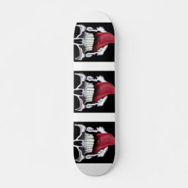 Skate Cranios Grunge Preto Branco Língua Vermelha