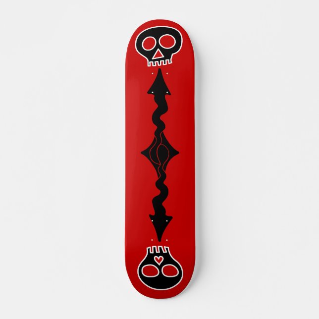 Skate crânios pretos (Frente)