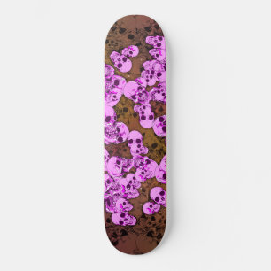 Skate Crânios Rosa