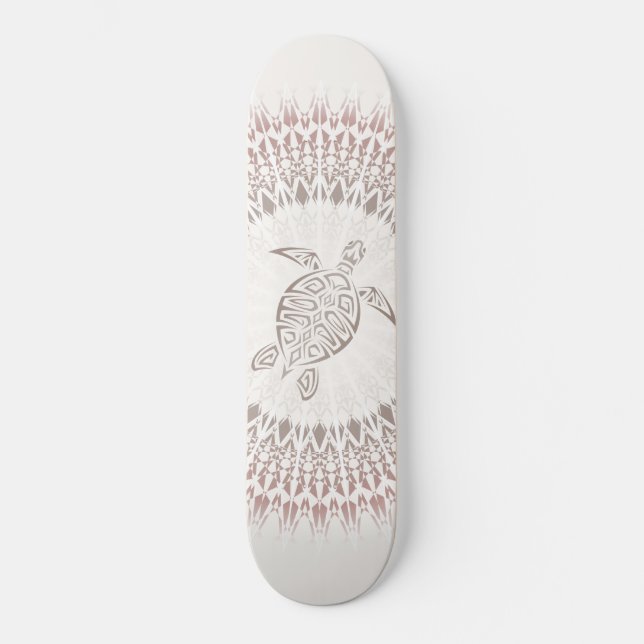 Skate Cream Ombre Turtle E Mandala Coastal (Frente)