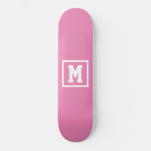 Skate Create Your Own Monogram Template Pink and White