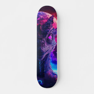 Skate criatura alienígena em uma paisagem cósmica