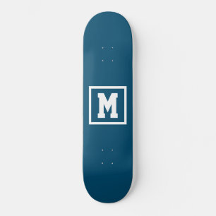 Skate Crie seu próprio monograma Modelo azul e branco