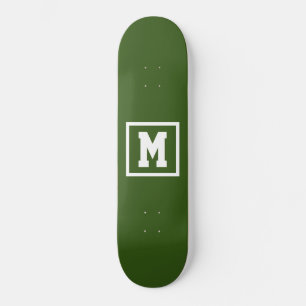 Skate Crie seu próprio monograma Modelo verde e branco