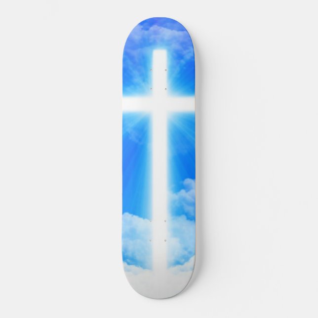 Skate Cruz de Cristo de Jesus Personalizável Cristão (Frente)