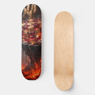 Skate Cubo de Joias no Precipício Vulcânico
