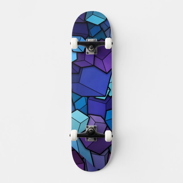 Skate Cubos abstrato (Frente)