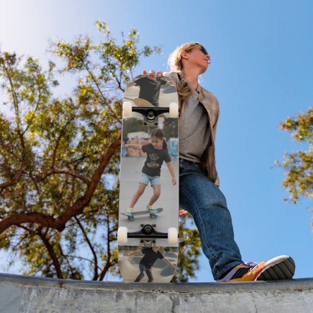 Skate Custom 3-Photo Collage | Personalized Kids Action  (Ao ar livre 1)