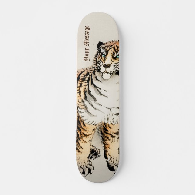Skate Custom Tiger by Kōno Bairei Japanese Illustration (Frente)