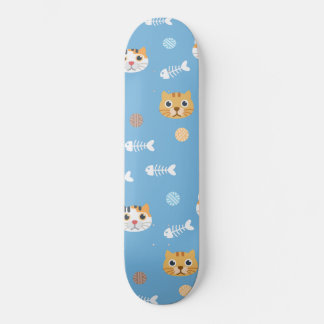 Skate Cute cat pattern cats and fish