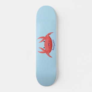 Skate Cute red spotty crab cartoon illustration