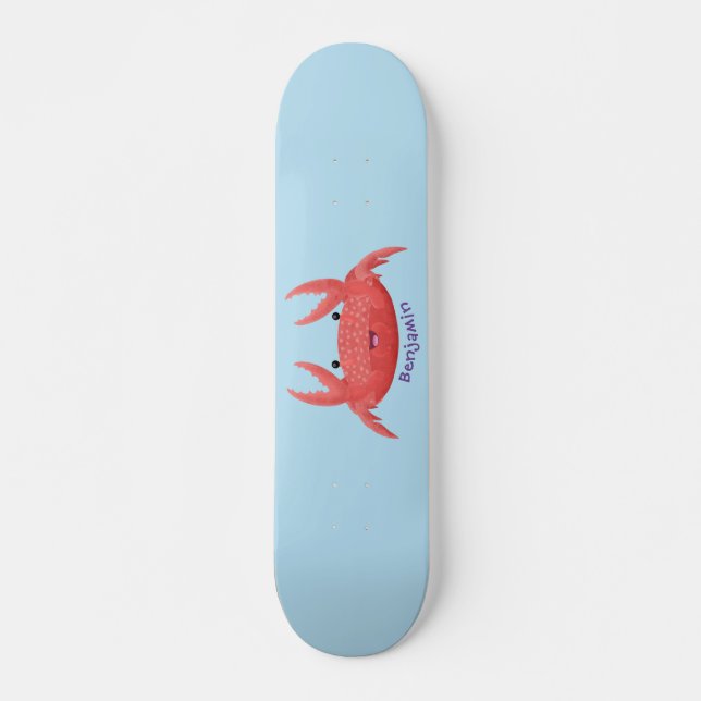 Skate Cute red spotty crab cartoon illustration (Frente)