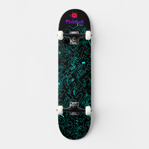 Skate Cyber Preto Azul