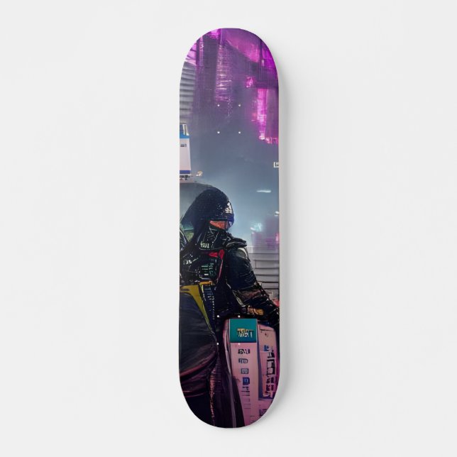 Skate Cyberpunk Futurist - Decodificador de Papelão (Frente)