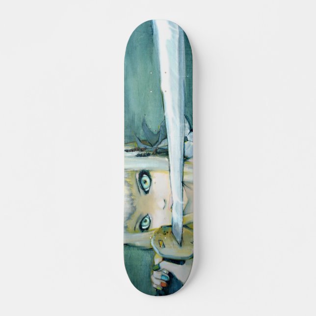 Skate da menina de Ninja do cardo de leite (Frente)