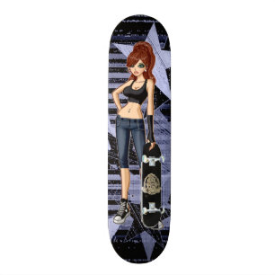 Skate da menina do patinador da estrela
