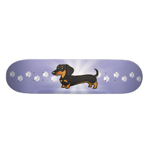 Skate Dachshund dos desenhos animados (alise o casaco)