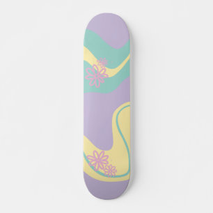 Skate Daisy Groove Pastel Rosa, Amarelo, Roxo e Verde