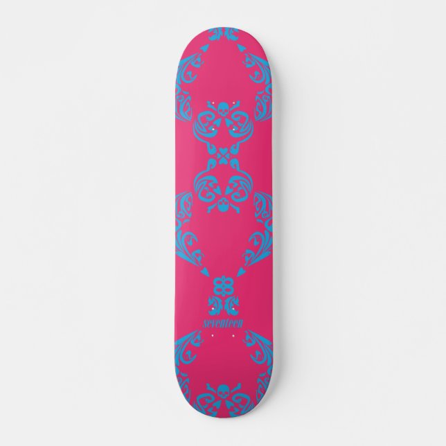 Skate Damasco Aqua-Magenta (Frente)