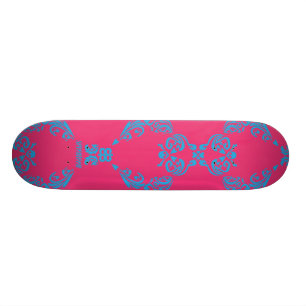Skate Damasco Aqua-Magenta