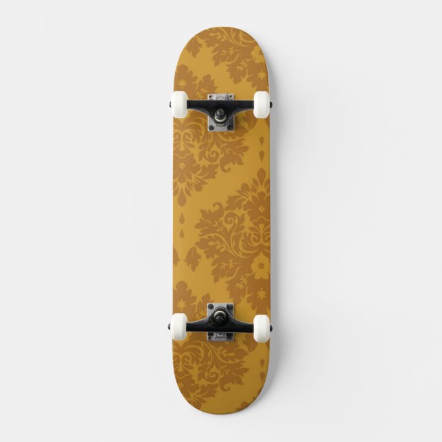 Skate Damasco dourado luxuoso (Frente)