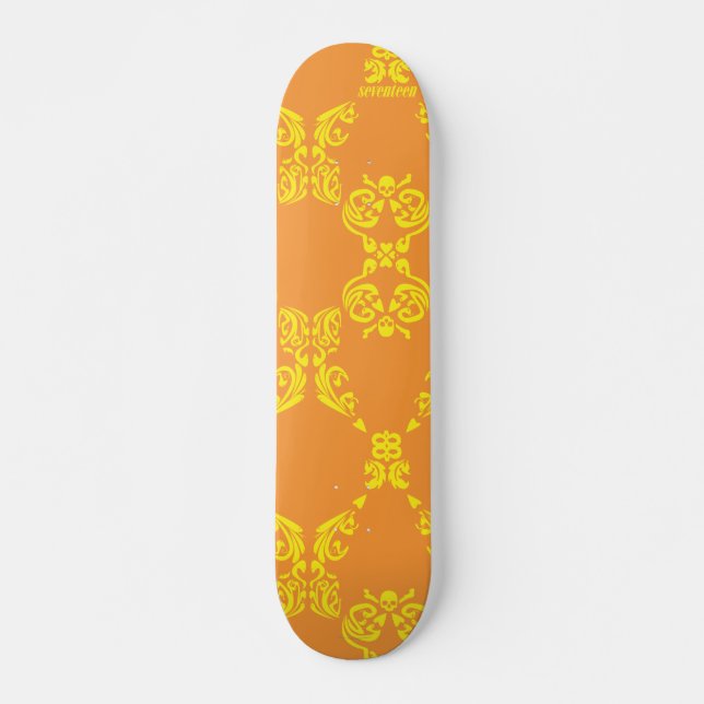 Skate Damask Orange-Yellow (Frente)