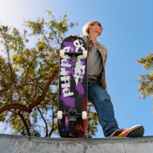 Skate dança de carro roxo