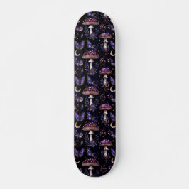 Skate Dark Witchy Mushroom Butterfly Celestial Pattern
