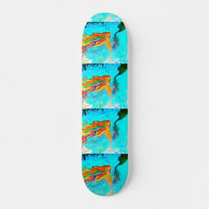 skate das sereias do cabelo do arco-íris