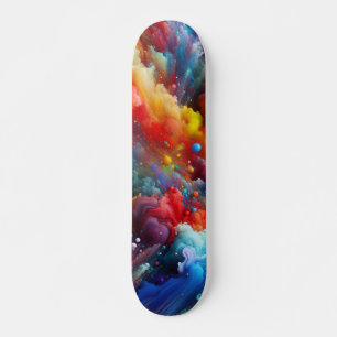 skate de Abstrato de Burst de Cor Cósmica