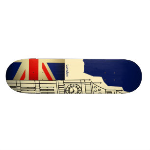 Skate de Big Ben da bandeira de Londres Union Jack