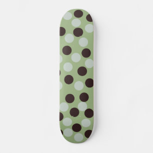 skate de Bolinhas verde e castanho