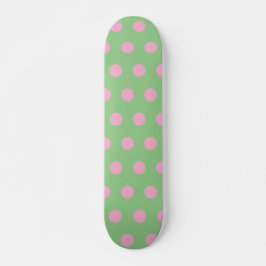 skate de bolinhas (Verde Sage e Rosa Pastel)