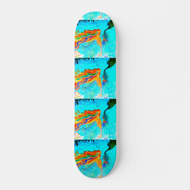 skate de cabelos arco-íris (Frente)