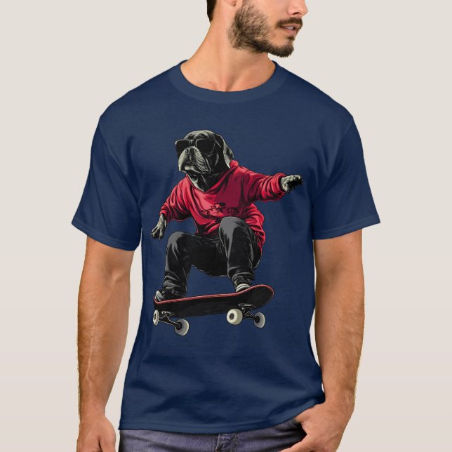 skate de cães - Camisa de skate T (Frente)