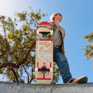 skate de coração de madeira