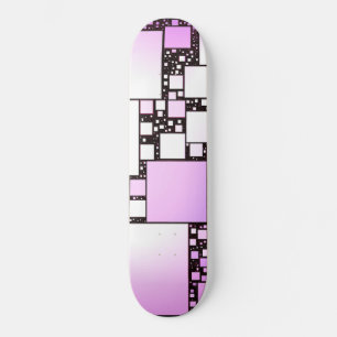 skate de dança quadrado rosa e branco